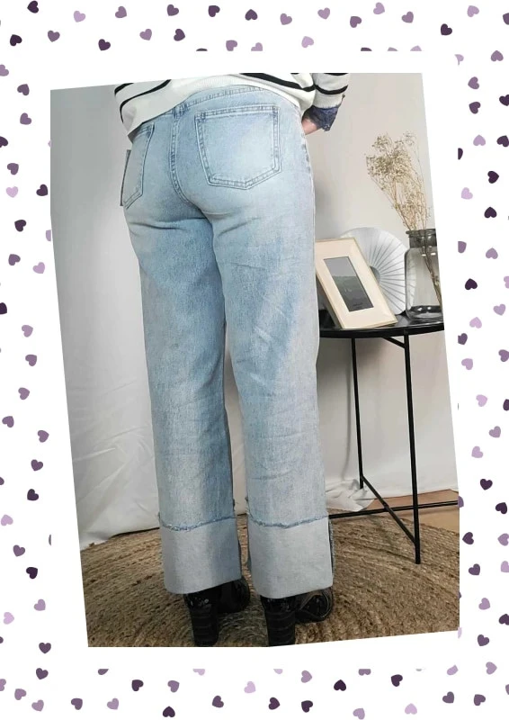 Jean con dobladillo amplio 🍒 - Talla alta / M - Marca Izzy – photo 7